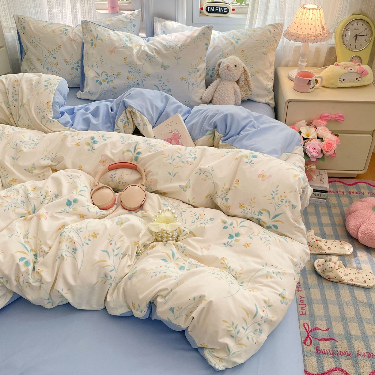 91家纺网 家纺一手货源 找家纺 卡斯诺家纺馆 2026新款古法水洗仿棉四件套（下载文件包含买家秀） 仲夏