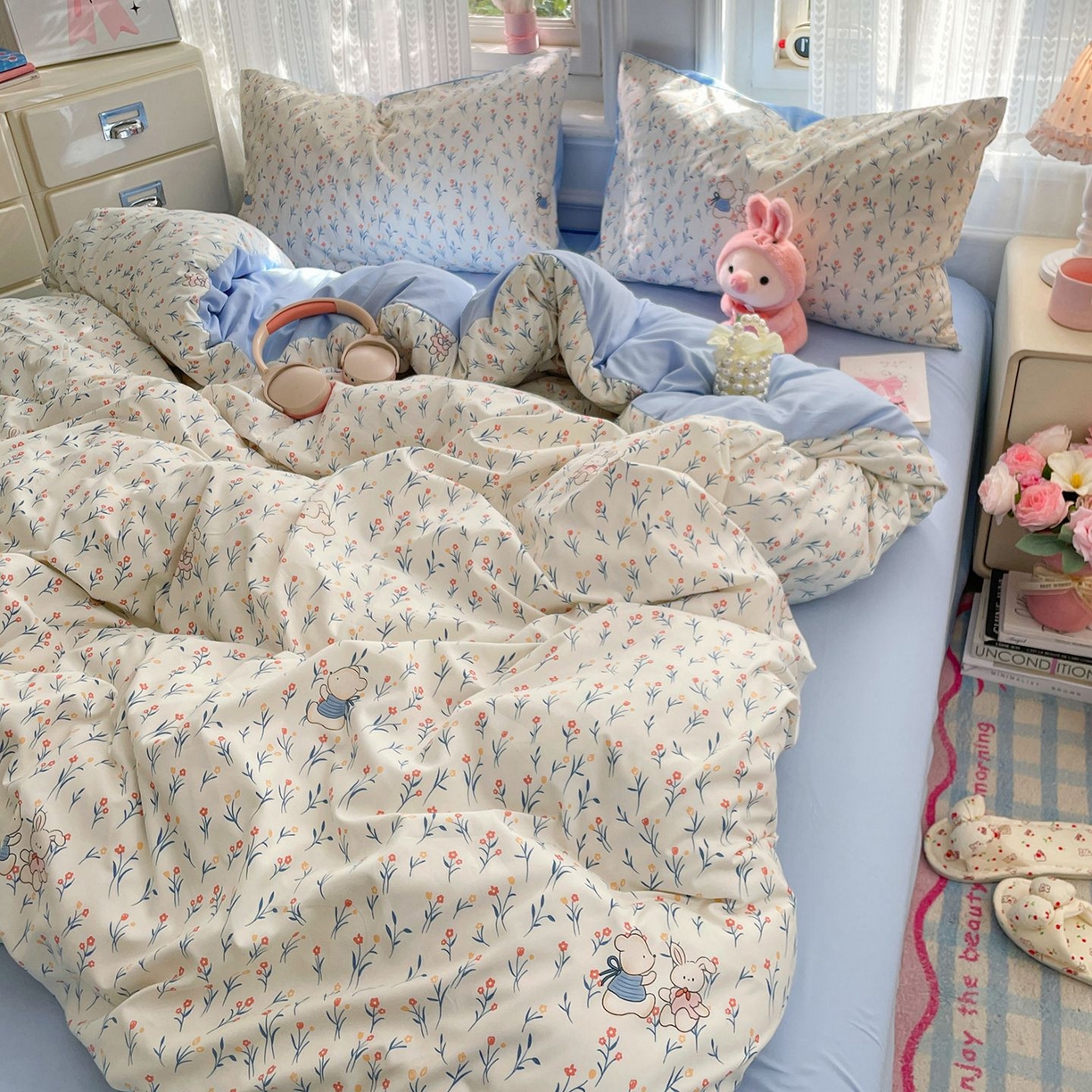 91家纺网 家纺一手货源 找家纺 卡斯诺家纺馆 2026新款古法水洗仿棉四件套（下载文件包含买家秀） 依偎