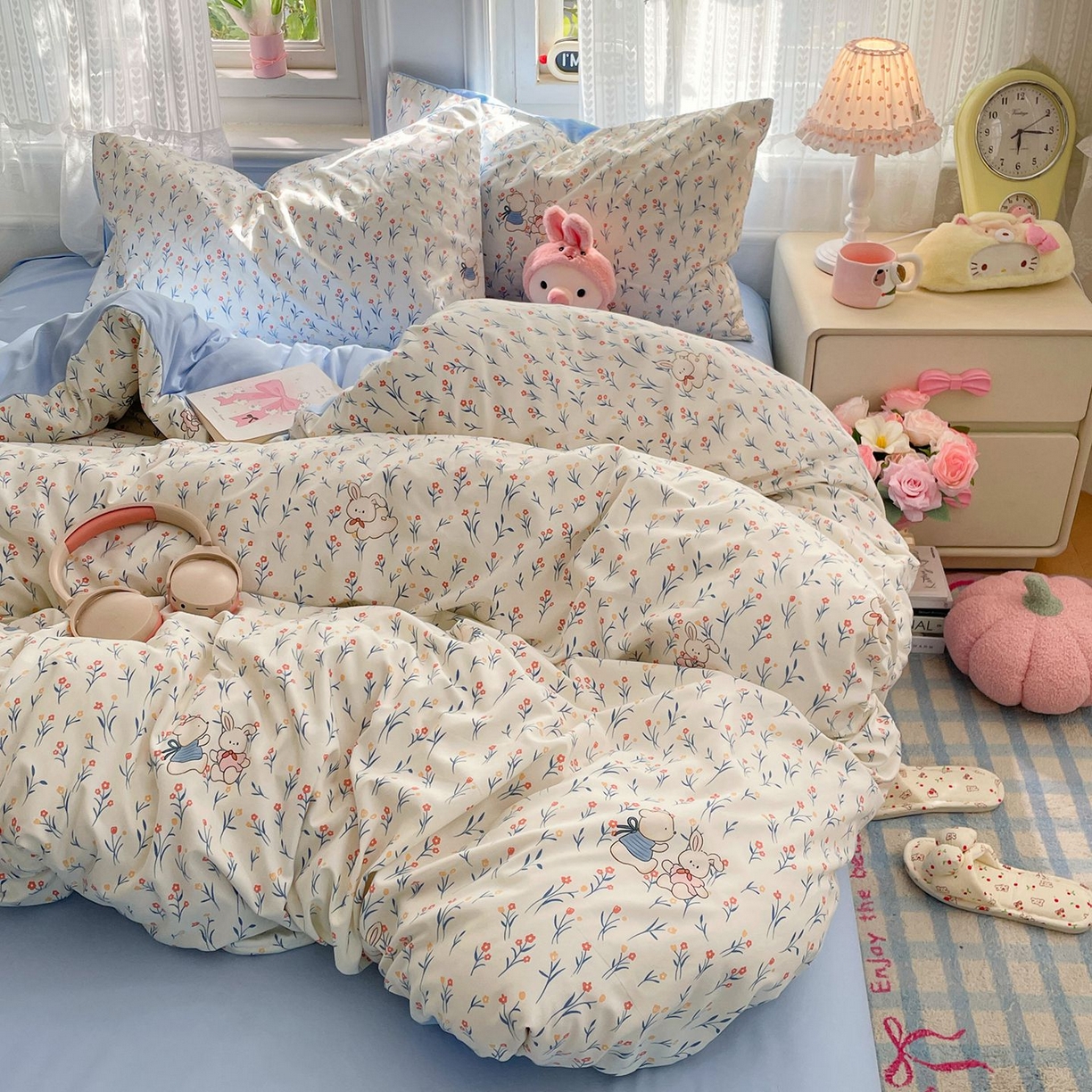 91家纺网 家纺一手货源 找家纺 卡斯诺家纺馆 2026新款古法水洗仿棉四件套（下载文件包含买家秀） 依偎