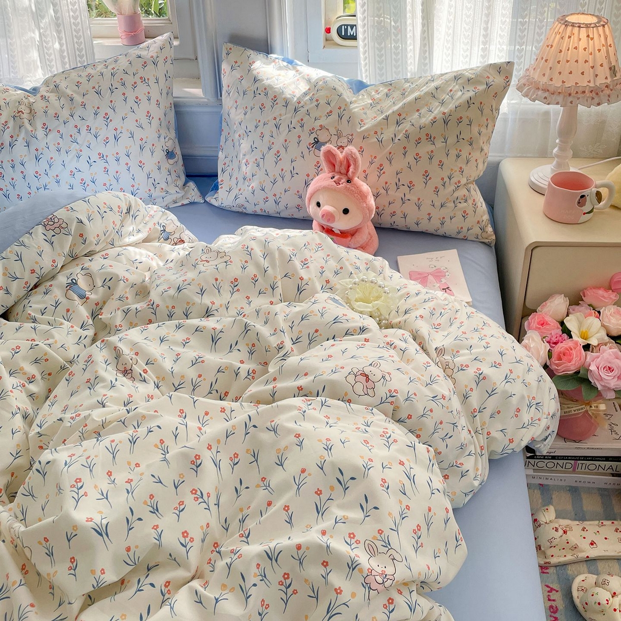 91家纺网 家纺一手货源 找家纺 卡斯诺家纺馆 2026新款古法水洗仿棉四件套（下载文件包含买家秀） 依偎