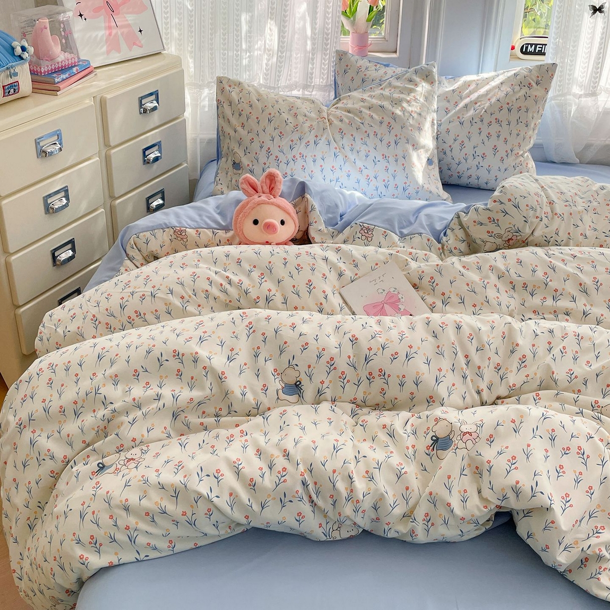 91家纺网 家纺一手货源 找家纺 卡斯诺家纺馆 2026新款古法水洗仿棉四件套（下载文件包含买家秀） 依偎