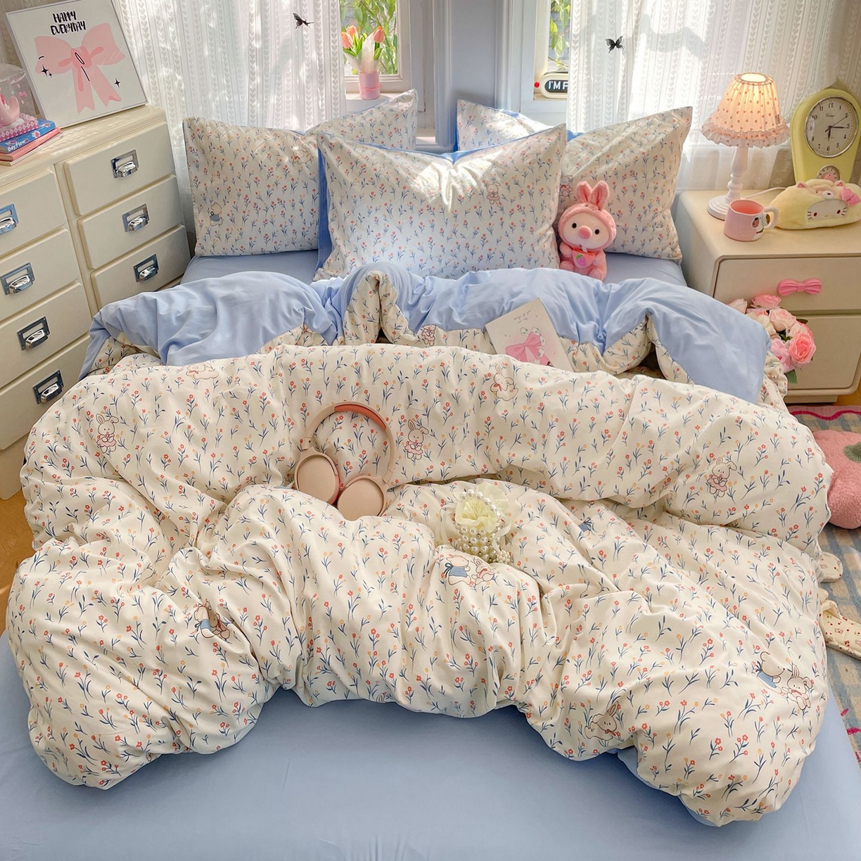 91家纺网 家纺一手货源 找家纺 卡斯诺家纺馆 2026新款古法水洗仿棉四件套（下载文件包含买家秀） 依偎