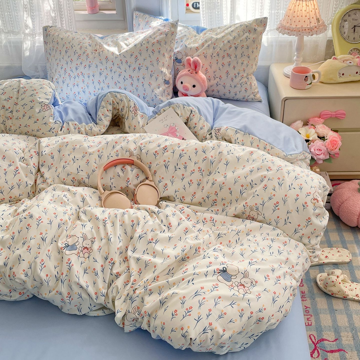 91家纺网 家纺一手货源 找家纺 卡斯诺家纺馆 2026新款古法水洗仿棉四件套（下载文件包含买家秀） 依偎