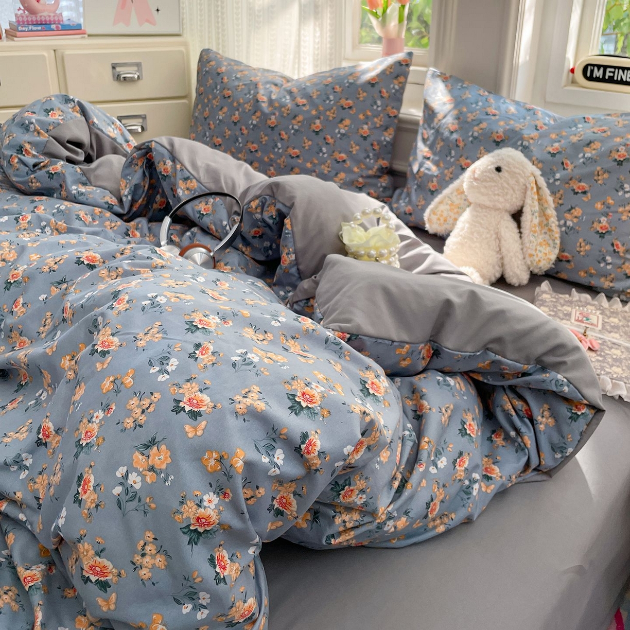 91家纺网 家纺一手货源 找家纺 卡斯诺家纺馆 2026新款古法水洗仿棉四件套（下载文件包含买家秀） 烟花