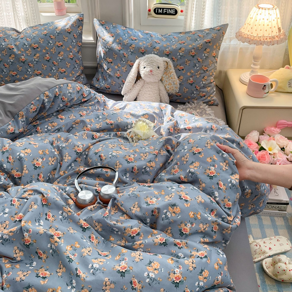 91家纺网 家纺一手货源 找家纺 卡斯诺家纺馆 2026新款古法水洗仿棉四件套（下载文件包含买家秀） 烟花