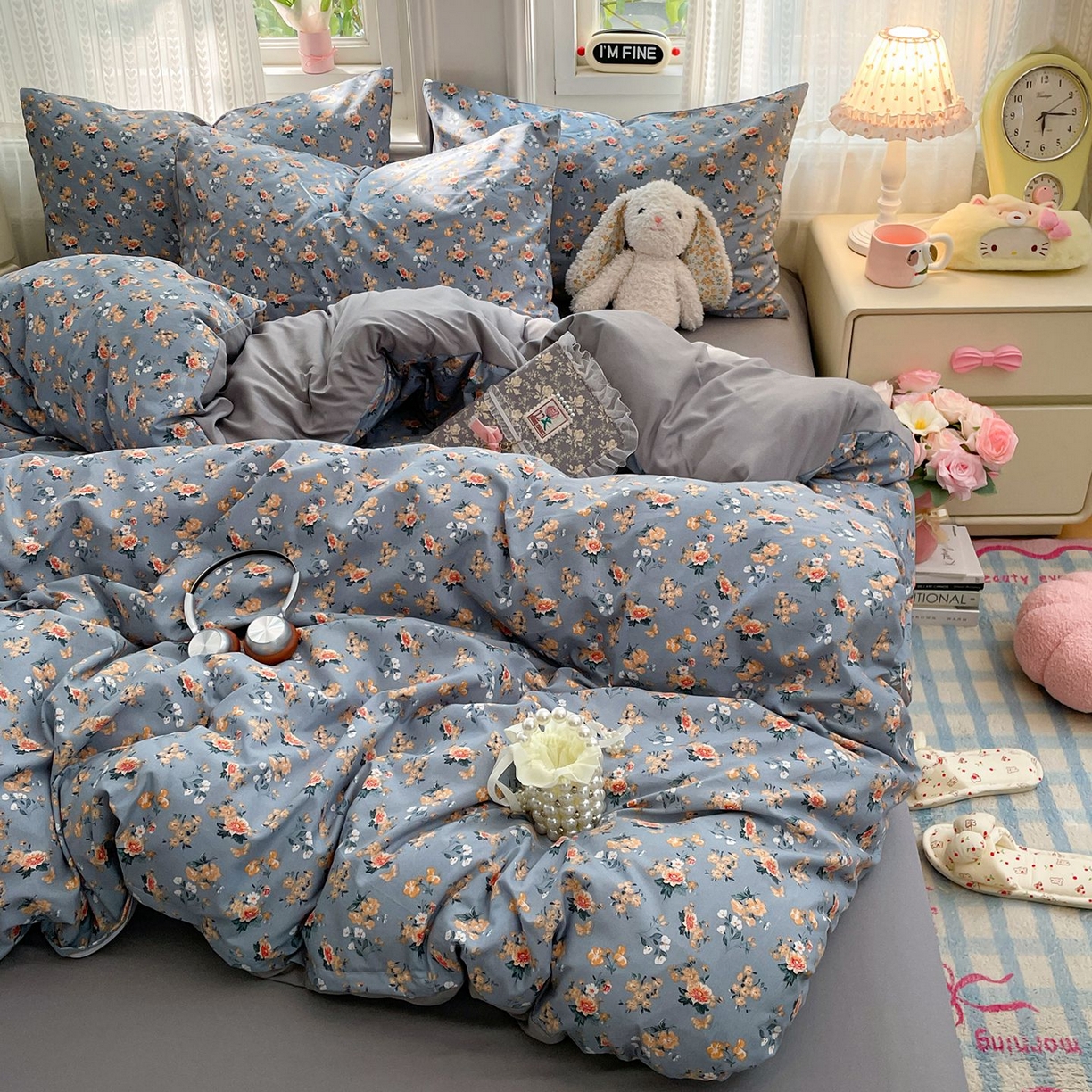 91家纺网 家纺一手货源 找家纺 卡斯诺家纺馆 2026新款古法水洗仿棉四件套（下载文件包含买家秀） 烟花