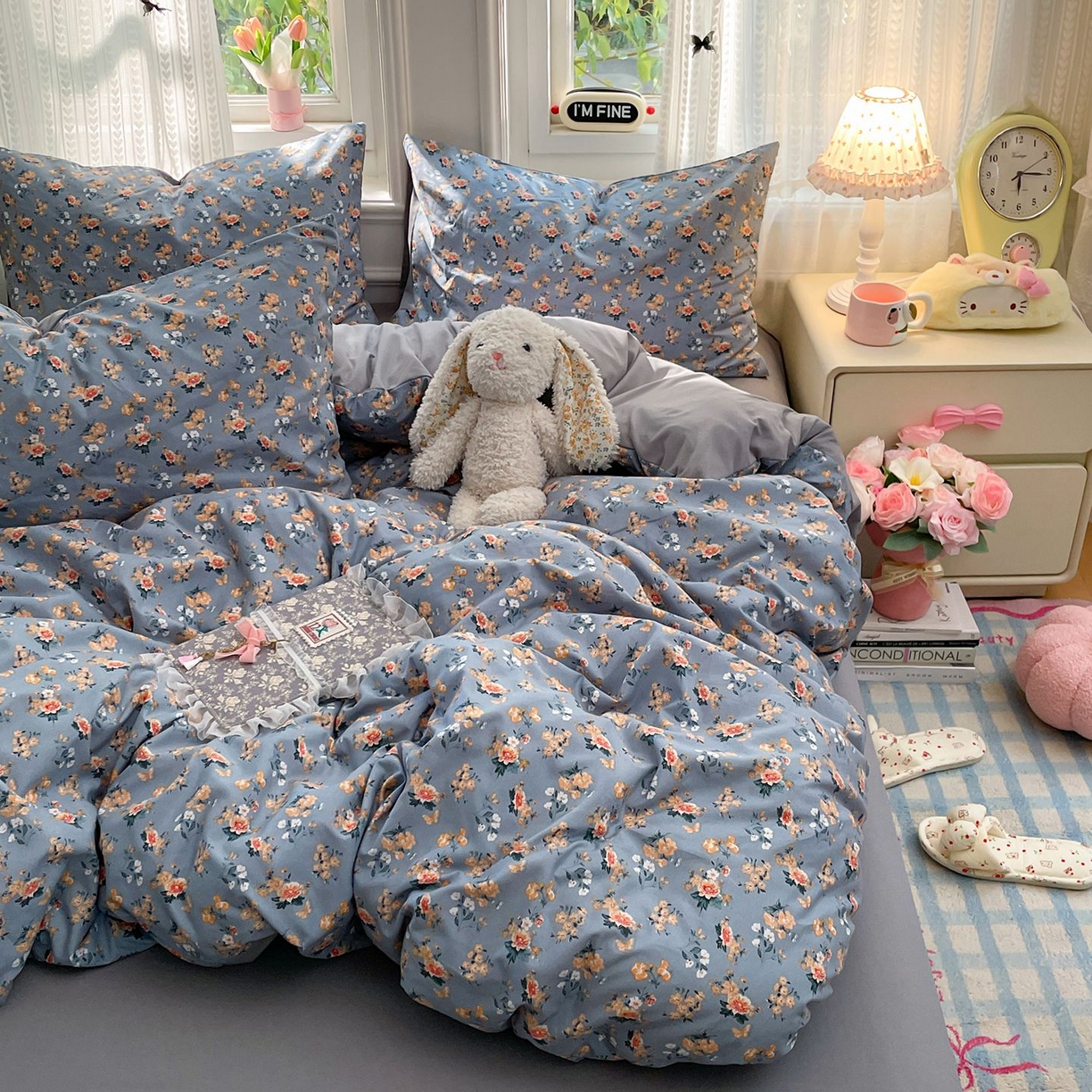 91家纺网 家纺一手货源 找家纺 卡斯诺家纺馆 2026新款古法水洗仿棉四件套（下载文件包含买家秀） 烟花