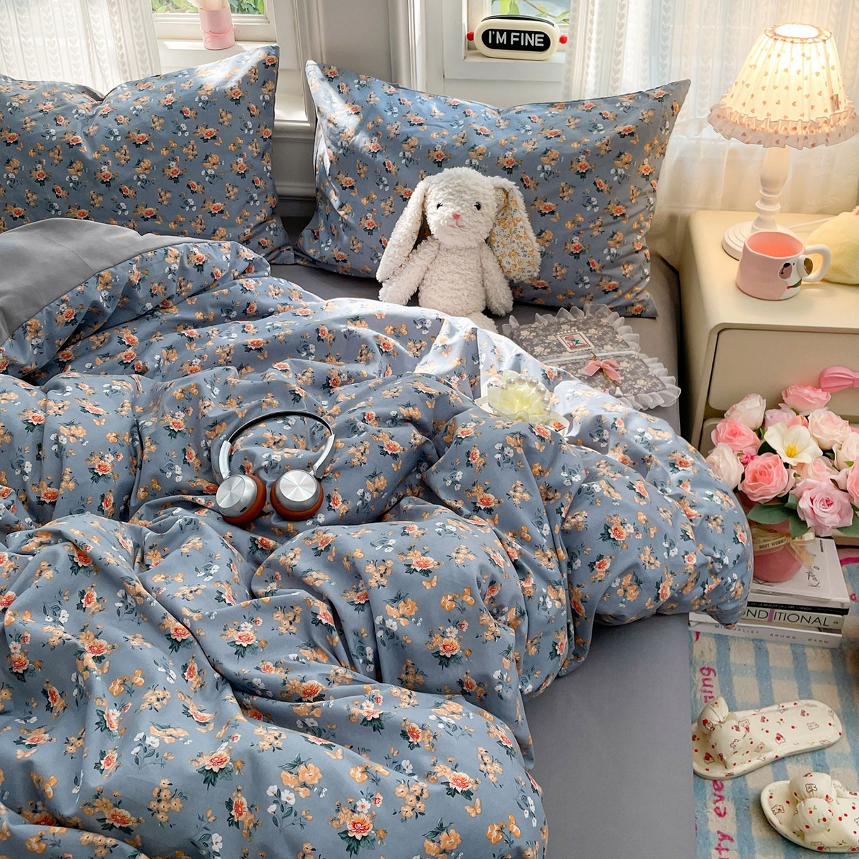 91家纺网 家纺一手货源 找家纺 卡斯诺家纺馆 2026新款古法水洗仿棉四件套（下载文件包含买家秀） 烟花