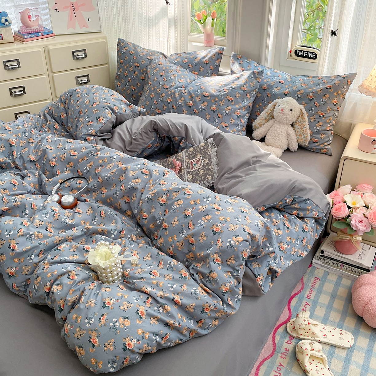 91家纺网 家纺一手货源 找家纺 卡斯诺家纺馆 2026新款古法水洗仿棉四件套（下载文件包含买家秀） 烟花