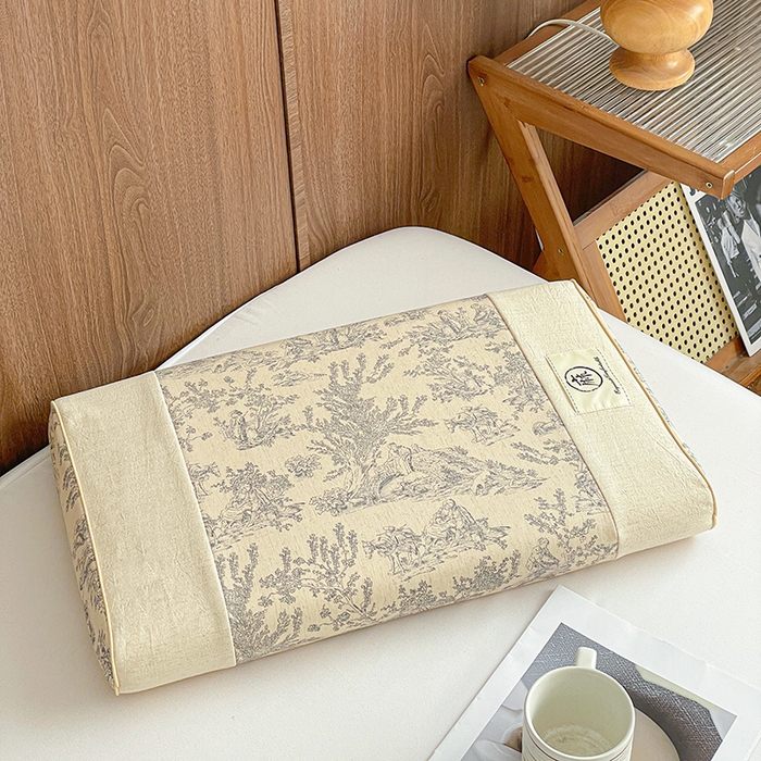 91家纺网 家纺一手货源 找家纺 她喜爱枕芯 2026新款风韵棉麻记忆枕头枕芯 风韵灰