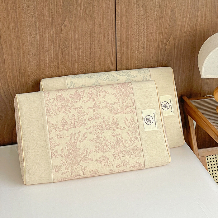 91家纺网 家纺一手货源 找家纺 她喜爱枕芯 2026新款风韵棉麻记忆枕头枕芯 风韵红