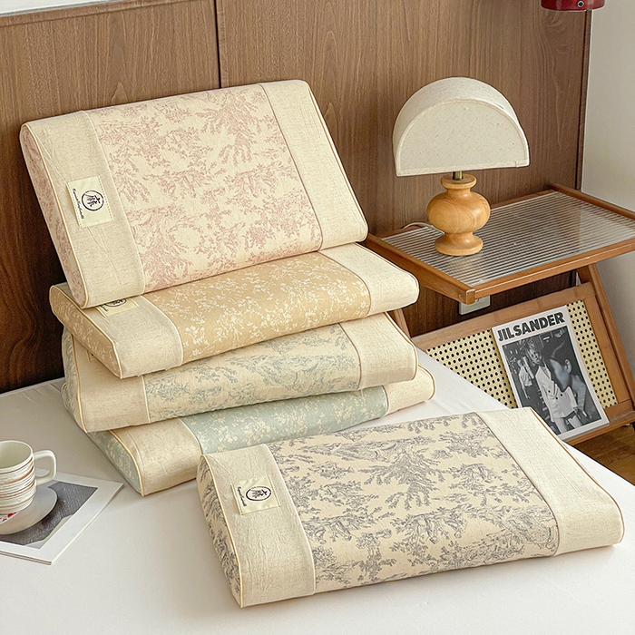 91家纺网 家纺一手货源 找家纺 她喜爱枕芯 2026新款风韵棉麻记忆枕头枕芯 组合