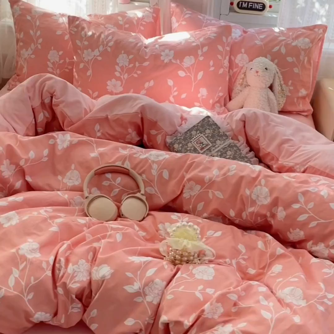 91家纺网 家纺一手货源 找家纺 卡斯诺家纺馆 2026新款古法水洗仿棉四件套（下载文件包含买家秀） 暖影