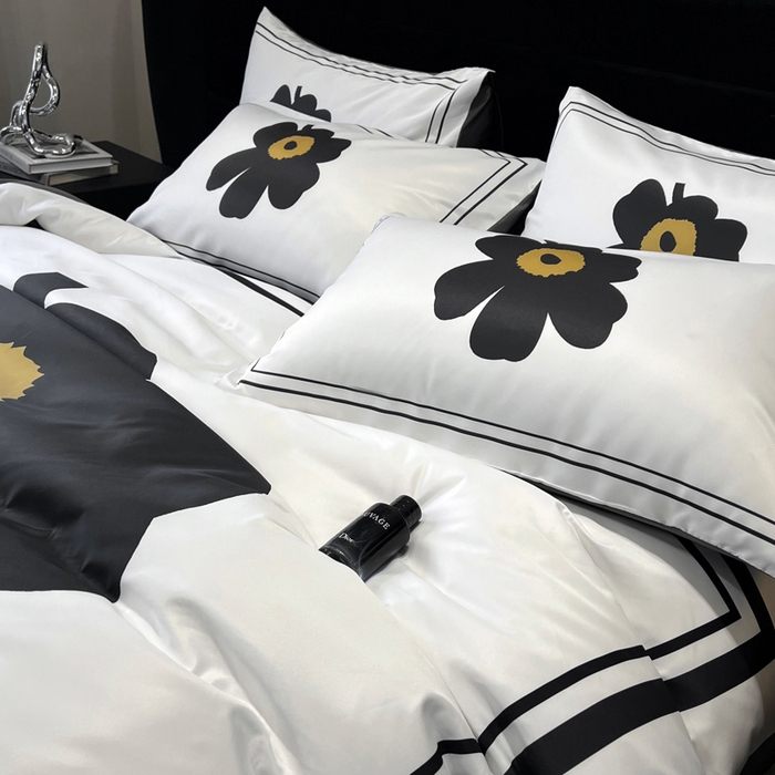 91家纺网 家纺一手货源 找家纺 奥汀洛家纺 2026新款轻奢数码印花冰丝四件套 冰丝-花享