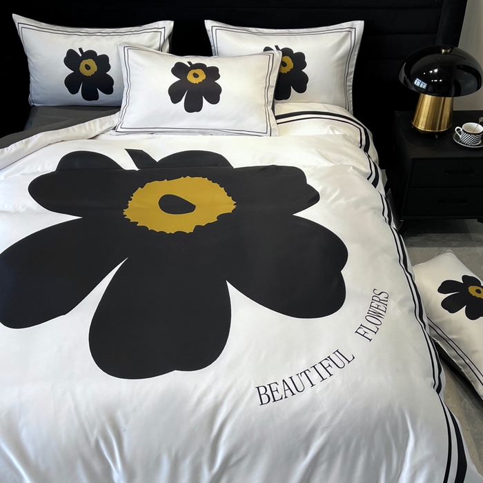 91家纺网 家纺一手货源 找家纺 奥汀洛家纺 2026新款轻奢数码印花冰丝四件套 冰丝-花享