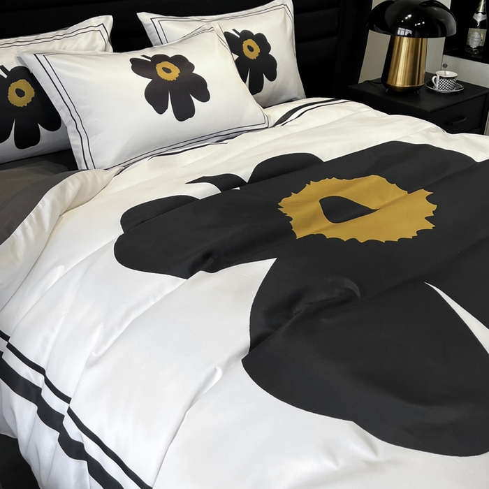 91家纺网 家纺一手货源 找家纺 奥汀洛家纺 2026新款轻奢数码印花冰丝四件套 冰丝-花享