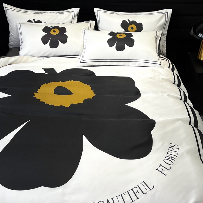 91家纺网 家纺一手货源 找家纺 奥汀洛家纺 2026新款轻奢数码印花冰丝四件套 冰丝-花享