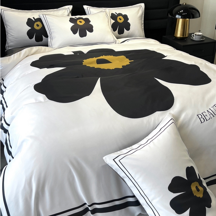 91家纺网 家纺一手货源 找家纺 奥汀洛家纺 2026新款轻奢数码印花冰丝四件套 冰丝-花享