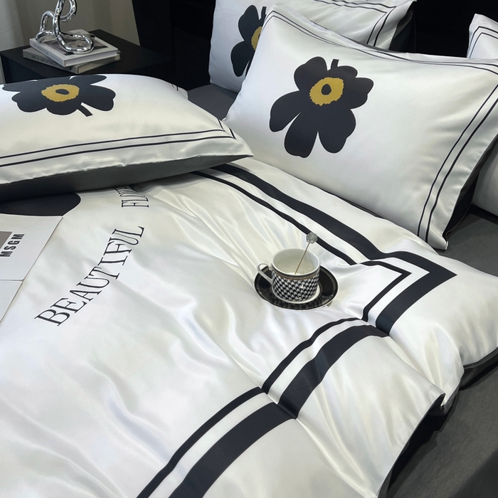 91家纺网 家纺一手货源 找家纺 奥汀洛家纺 2026新款轻奢数码印花冰丝四件套 冰丝-花享