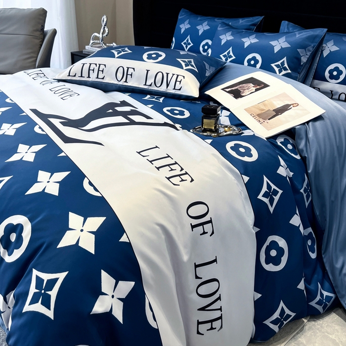 91家纺网 家纺一手货源 找家纺 奥汀洛家纺 2026新款轻奢数码印花冰丝四件套 冰丝-路易