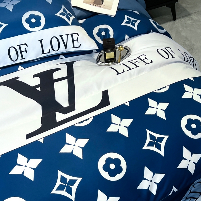 91家纺网 家纺一手货源 找家纺 奥汀洛家纺 2026新款轻奢数码印花冰丝四件套 冰丝-路易