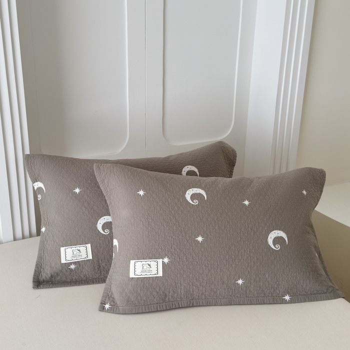 乐家毛巾被（工厂自产自销） 2026新款精梳安心棉全棉纯棉色织提花枕巾单枕巾枕巾单件 星月枕巾