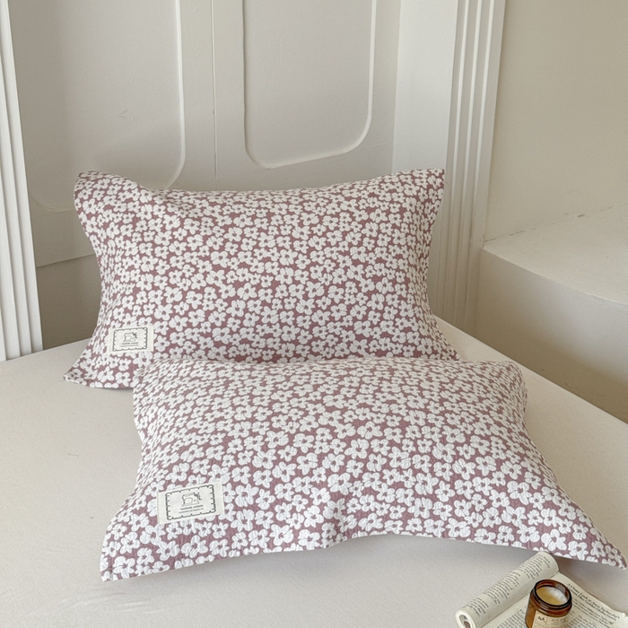 91家纺网 家纺一手货源 找家纺 乐家毛巾被（工厂自产自销） 2026新款精梳安心棉全棉纯棉色织提花枕巾单枕巾枕巾单件 繁花枕巾