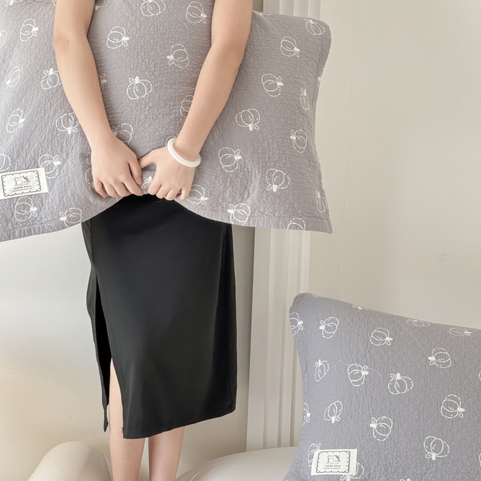 91家纺网 家纺一手货源 找家纺 乐家毛巾被（工厂自产自销） 2026新款精梳安心棉全棉纯棉色织提花枕巾单枕巾枕巾单件 灰色南瓜枕巾