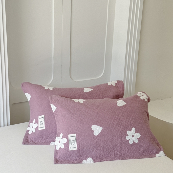 乐家毛巾被（工厂自产自销） 2026新款精梳安心棉全棉纯棉色织提花枕巾单枕巾枕巾单件 花叙枕巾