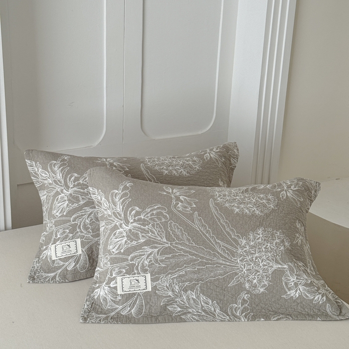 乐家毛巾被（工厂自产自销） 2026新款精梳安心棉全棉纯棉色织提花枕巾单枕巾枕巾单件 野间草木枕巾