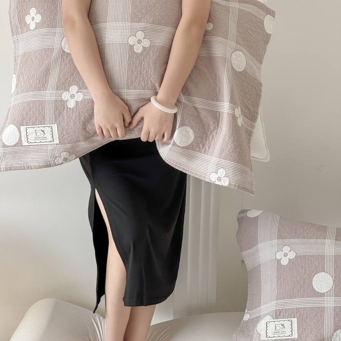 91家纺网 家纺一手货源 找家纺 乐家毛巾被（工厂自产自销） 2026新款精梳安心棉全棉纯棉色织提花枕巾单枕巾枕巾单件 花遇圆枕巾