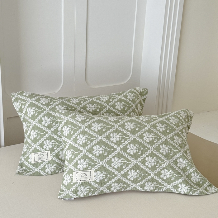 乐家毛巾被（工厂自产自销） 2026新款精梳安心棉全棉纯棉色织提花枕巾单枕巾枕巾单件 花屿枕巾