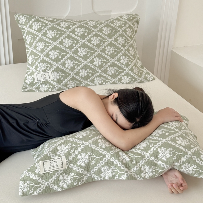 91家纺网 家纺一手货源 找家纺 乐家毛巾被（工厂自产自销） 2026新款精梳安心棉全棉纯棉色织提花枕巾单枕巾枕巾单件 花屿枕巾