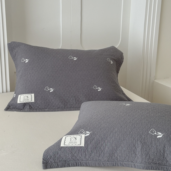 91家纺网 家纺一手货源 找家纺 乐家毛巾被（工厂自产自销） 2026新款精梳安心棉全棉纯棉色织提花枕巾单枕巾枕巾单件 小碎花眠枕巾