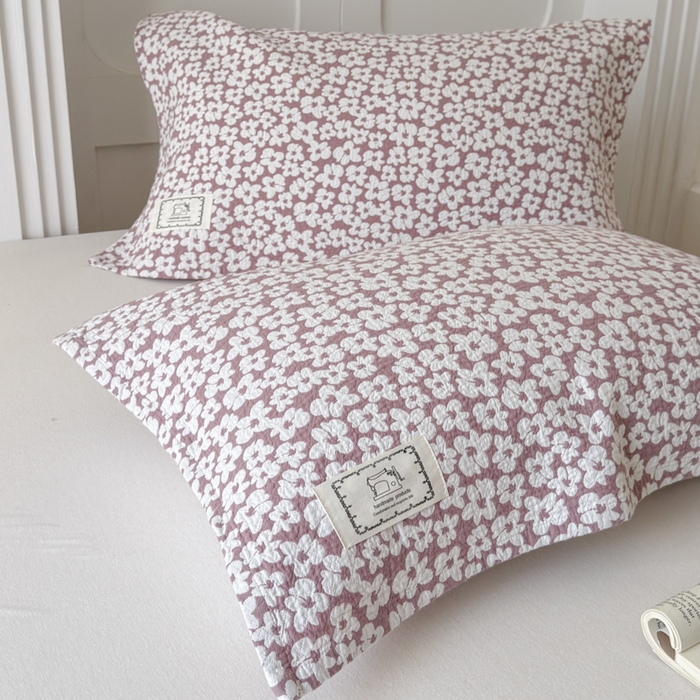 91家纺网 家纺一手货源 找家纺 乐家毛巾被（工厂自产自销） 2026新款精梳安心棉全棉纯棉色织提花枕巾单枕巾枕巾单件 繁花枕巾