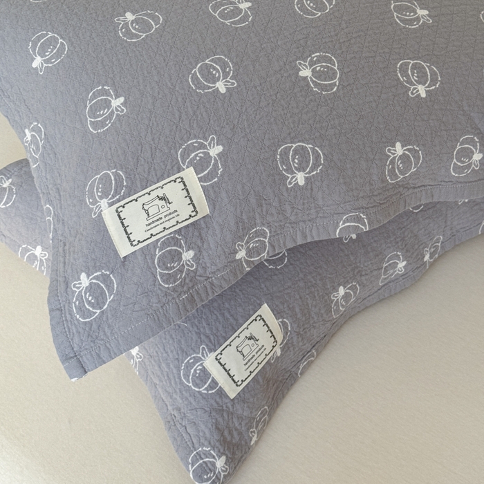 91家纺网 家纺一手货源 找家纺 乐家毛巾被（工厂自产自销） 2026新款精梳安心棉全棉纯棉色织提花枕巾单枕巾枕巾单件 灰色南瓜枕巾