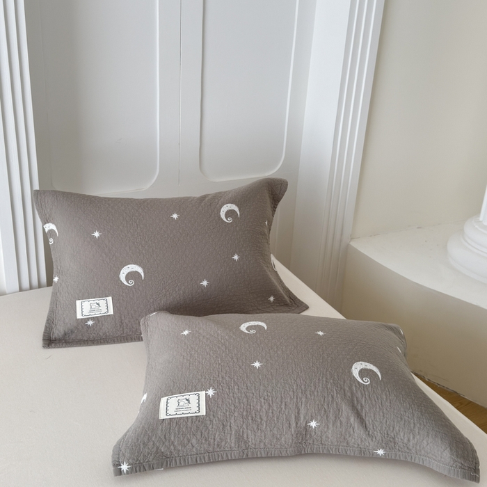 91家纺网 家纺一手货源 找家纺 乐家毛巾被（工厂自产自销） 2026新款精梳安心棉全棉纯棉色织提花枕巾单枕巾枕巾单件 星月枕巾