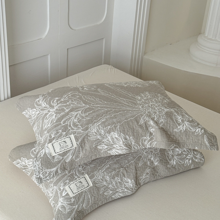 91家纺网 家纺一手货源 找家纺 乐家毛巾被（工厂自产自销） 2026新款精梳安心棉全棉纯棉色织提花枕巾单枕巾枕巾单件 野间草木枕巾