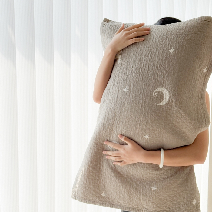 91家纺网 家纺一手货源 找家纺 乐家毛巾被（工厂自产自销） 2026新款精梳安心棉全棉纯棉色织提花枕巾单枕巾枕巾单件 星月枕巾