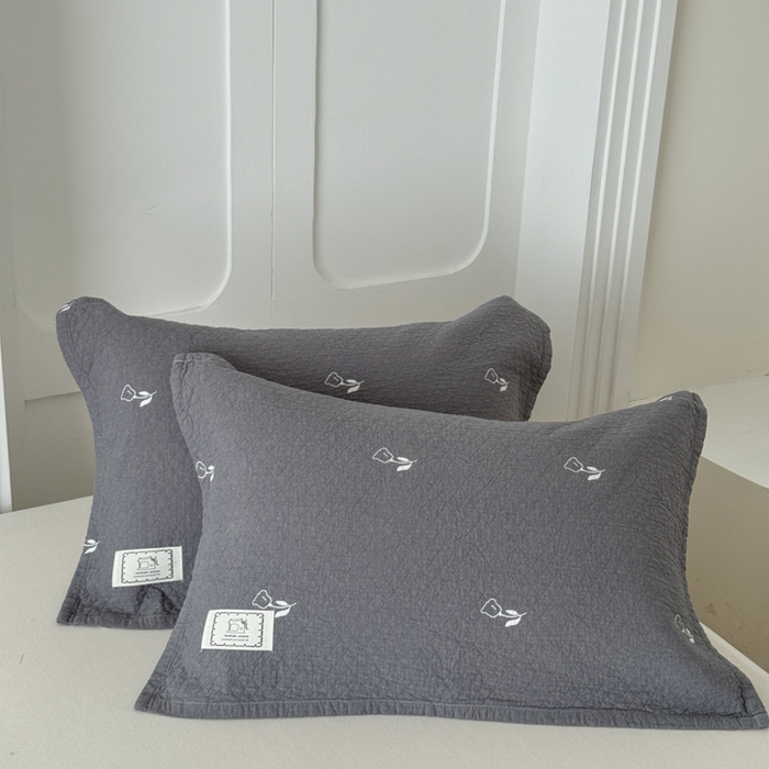 乐家毛巾被（工厂自产自销） 2026新款精梳安心棉全棉纯棉色织提花枕巾单枕巾枕巾单件 小碎花眠枕巾