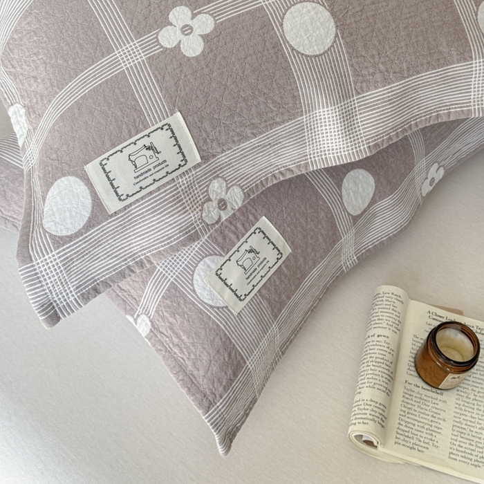 91家纺网 家纺一手货源 找家纺 乐家毛巾被（工厂自产自销） 2026新款精梳安心棉全棉纯棉色织提花枕巾单枕巾枕巾单件 花遇圆枕巾