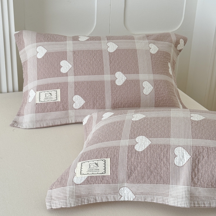 91家纺网 家纺一手货源 找家纺 乐家毛巾被（工厂自产自销） 2026新款精梳安心棉全棉纯棉色织提花枕巾单枕巾枕巾单件 心花枕巾