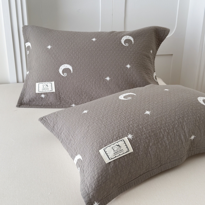 91家纺网 家纺一手货源 找家纺 乐家毛巾被（工厂自产自销） 2026新款精梳安心棉全棉纯棉色织提花枕巾单枕巾枕巾单件 星月枕巾