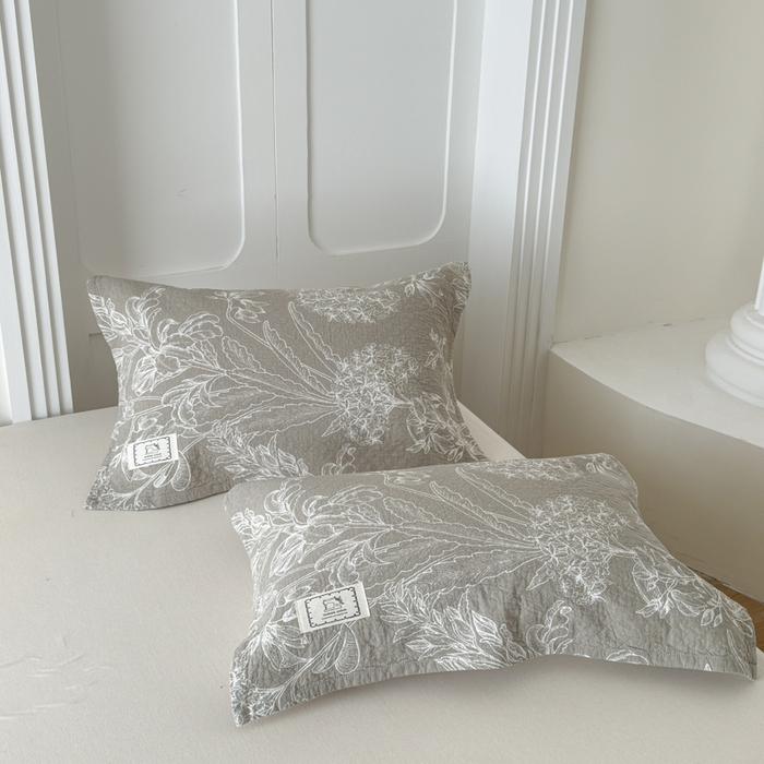 91家纺网 家纺一手货源 找家纺 乐家毛巾被（工厂自产自销） 2026新款精梳安心棉全棉纯棉色织提花枕巾单枕巾枕巾单件 野间草木枕巾