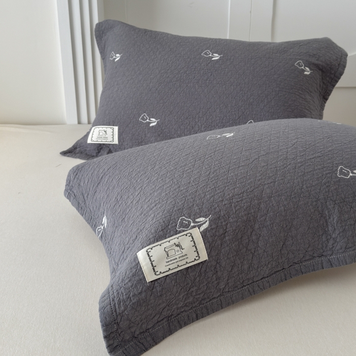 91家纺网 家纺一手货源 找家纺 乐家毛巾被（工厂自产自销） 2026新款精梳安心棉全棉纯棉色织提花枕巾单枕巾枕巾单件 小碎花眠枕巾