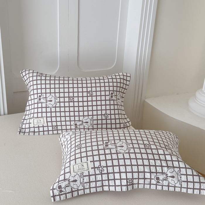 91家纺网 家纺一手货源 找家纺 乐家毛巾被（工厂自产自销） 2026新款精梳安心棉全棉纯棉色织提花枕巾单枕巾枕巾单件 墨镜鸭枕巾