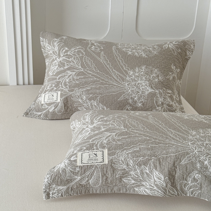 91家纺网 家纺一手货源 找家纺 乐家毛巾被（工厂自产自销） 2026新款精梳安心棉全棉纯棉色织提花枕巾单枕巾枕巾单件 野间草木枕巾