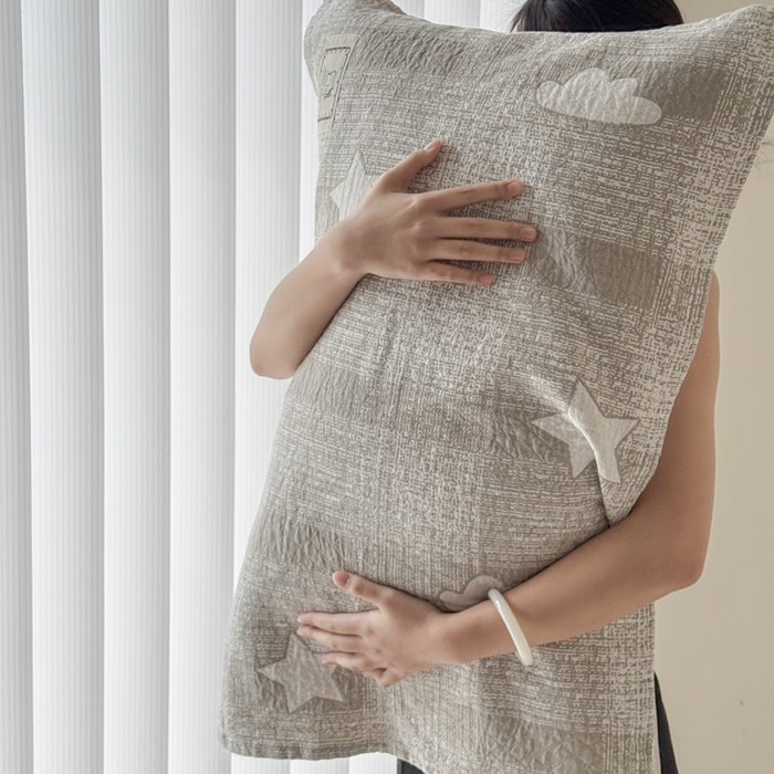 91家纺网 家纺一手货源 找家纺 乐家毛巾被（工厂自产自销） 2026新款精梳安心棉全棉纯棉色织提花枕巾单枕巾枕巾单件 晚安枕巾