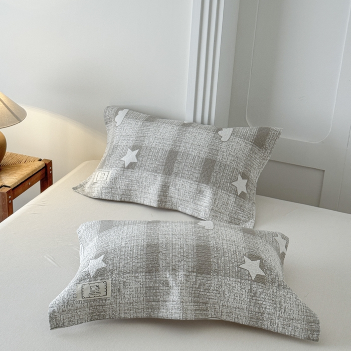 91家纺网 家纺一手货源 找家纺 乐家毛巾被（工厂自产自销） 2026新款精梳安心棉全棉纯棉色织提花枕巾单枕巾枕巾单件 晚安枕巾