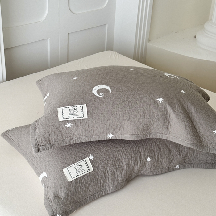 91家纺网 家纺一手货源 找家纺 乐家毛巾被（工厂自产自销） 2026新款精梳安心棉全棉纯棉色织提花枕巾单枕巾枕巾单件 星月枕巾